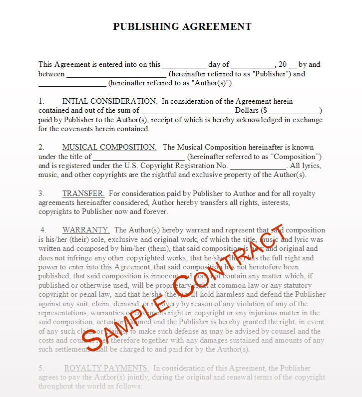 agreement contract sample